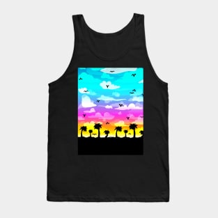 Cloudy Beach Sunset Tank Top